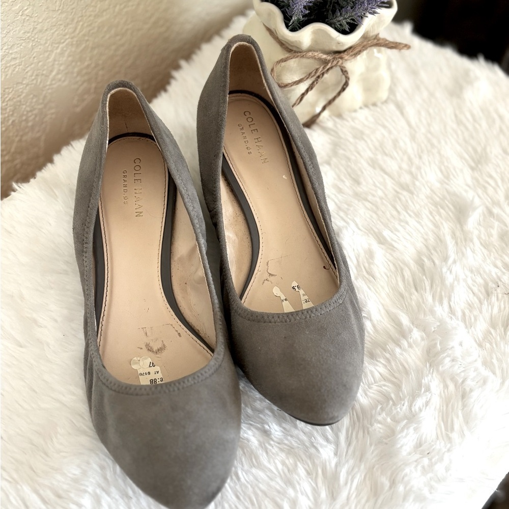 Suede Cole Haan low-heel pump
